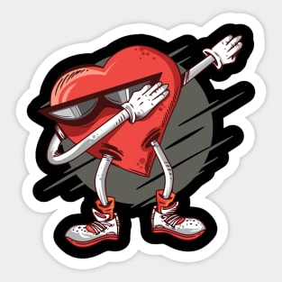 DABBING HEART lovely romantic funny Sticker